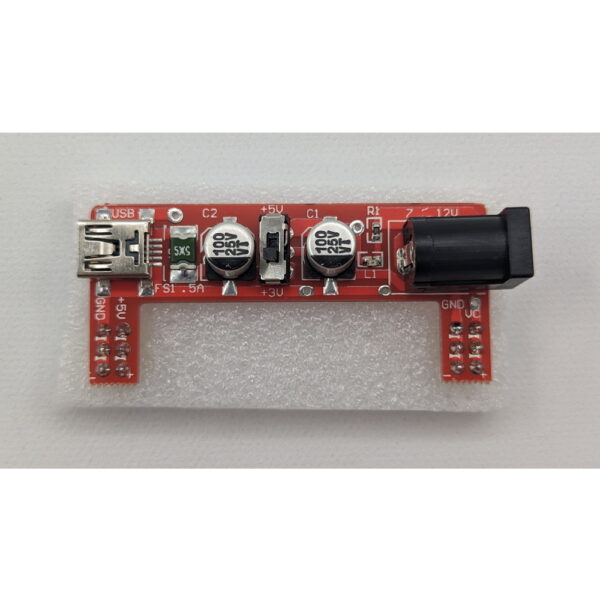RED WINGS 3.3V / 5V POWER SUPPLY MODULE FOR MB102 BREADBOARD