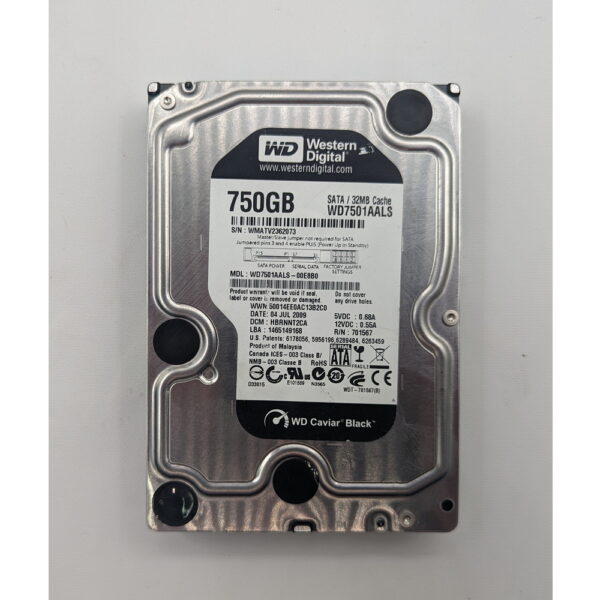 Жесткий диск WD7501AALS, WD, 750 Гб, SATA, 3.5