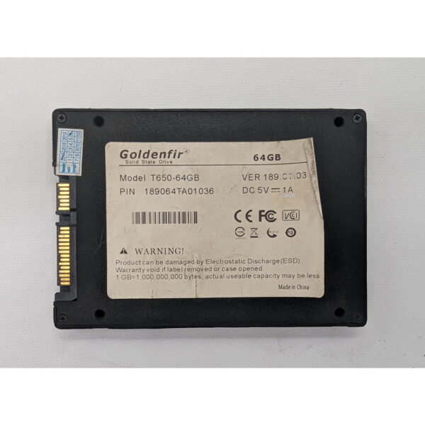 SSD диск T650-64GB, Goldenfir, 64 Гб, SATA, 2.5 — изображение 2