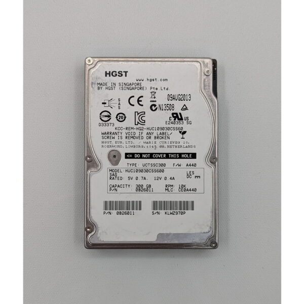 Жесткий диск HUC109030CSS600, 0b26011, HGST, 300 Гб, SAS, 2.5