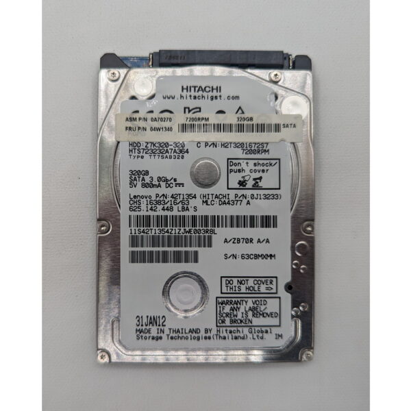 Жесткий диск 04W1340, HTS723232A7A364, Hitachi, IBM, 320 Гб, SATA, 2.5