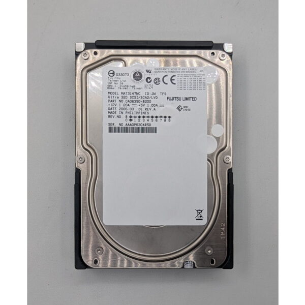 Жесткий диск MAT3147NC, CA06350-B200, Fujitsu, 147 Гб, SCSI, 3.5