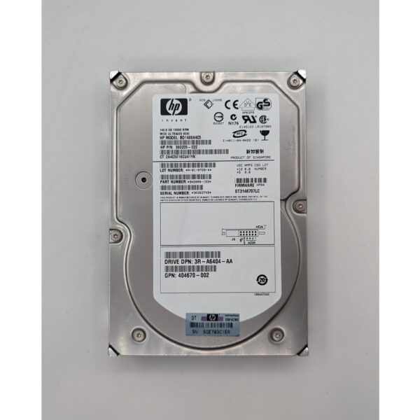 Жесткий диск ST3146707LC, BD1468A4C5, 360505-022, 404670-002, HP, 146.8 Гб, SCSI, 3.5