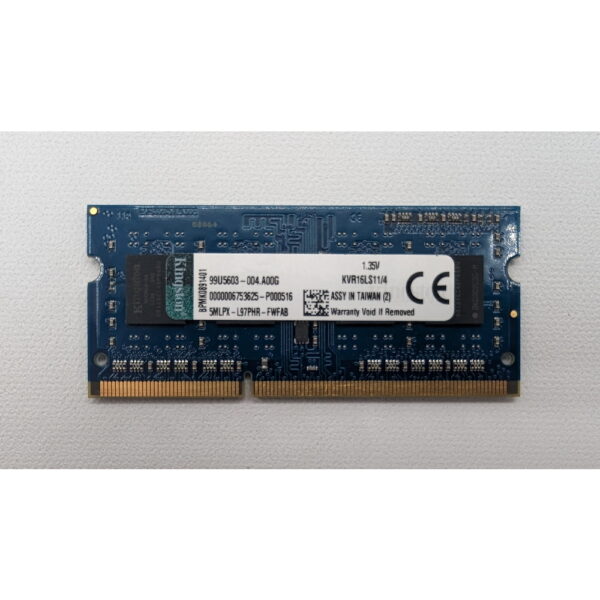 Модуль памяти KVR16LS11/4, Kingston, DDR3L, 4Gb, 12800