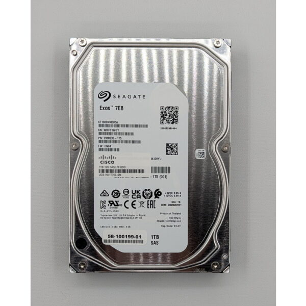 Жесткий диск ST1000NM005A, 58-100199-01, UCS-HD1T7KL12N, Cisco, Seagate, 1 Тб, SAS, 3.5