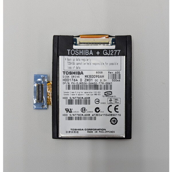 Жесткий диск 0JN526, MK8009GAH, Toshiba, Dell Latitude D420, 80 Гб
