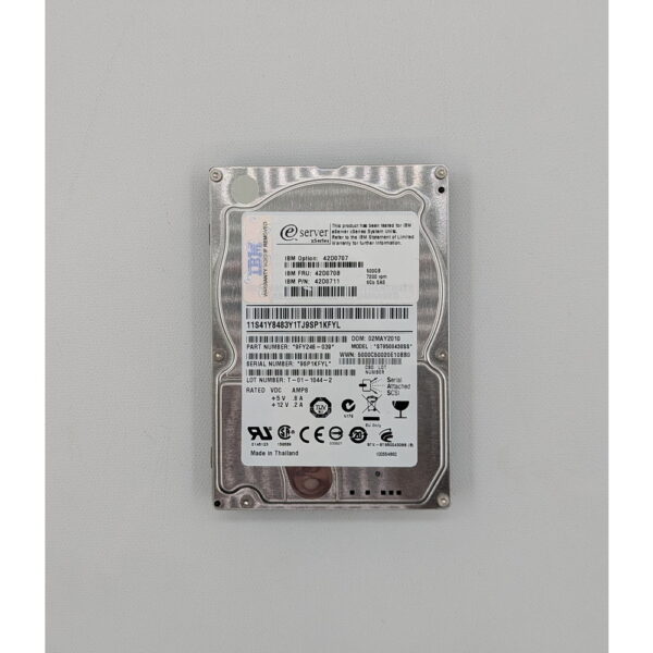 Жесткий диск 42D0707, 42D0708, 42D0711, ST9500430SS, IBM, Seagate, 500 Гб, SAS, 2.5
