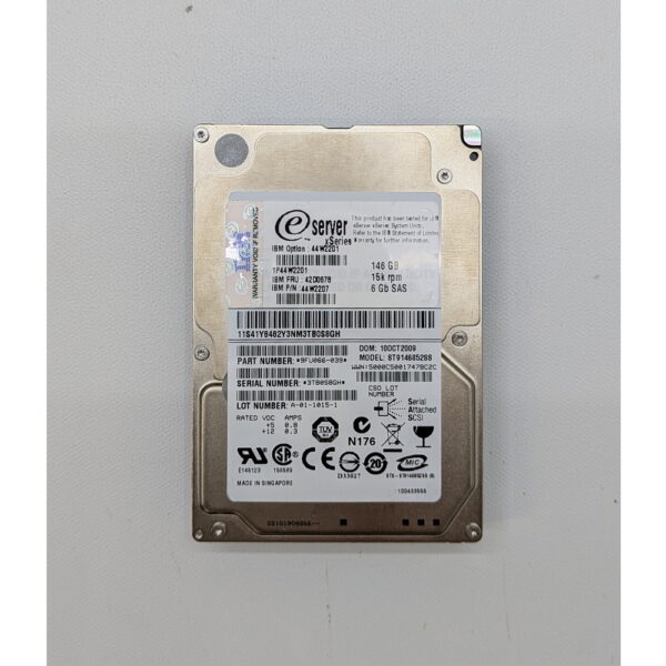 Жесткий диск ST9146852SS, 44W2201, 42D0678, 44W2207, IBM, Seagate, 146 Гб, SAS, 2.5