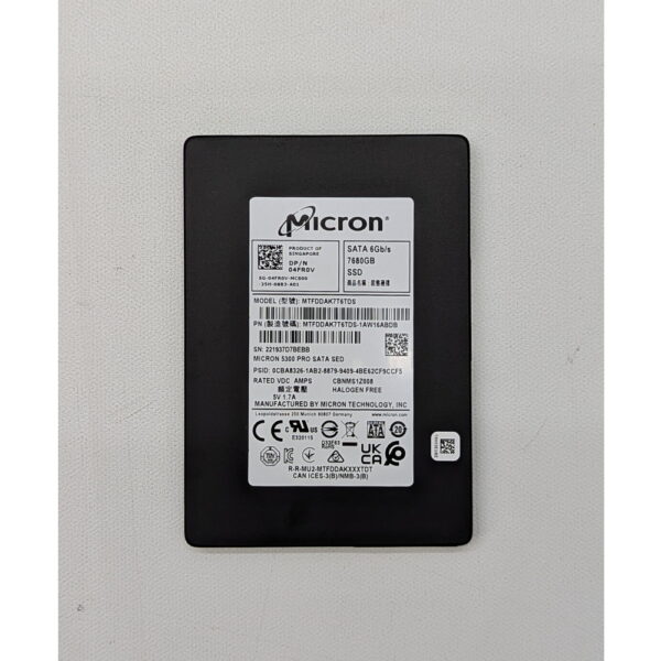 SSD диск MTFDDAK7T6TDS-1AW16ABDB, 04FR0V, MTFDDAK7T6TDS, Micron, 7680Tb, SAS, 2.5