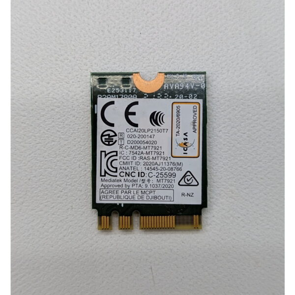 Wi-Fi модуль 5W10V25823, Media TEK, Lenovo K14, ThinkBook 14 G4, ThinkBook 15 G4, E14 Gen 4, E15 Gen 4, ThinkBook 14p G3, ThinkBook 16p G3, ThinkBook 14 G5, E14 Gen 5, WIFI 6, Bluetooth 5.2 — изображение 2