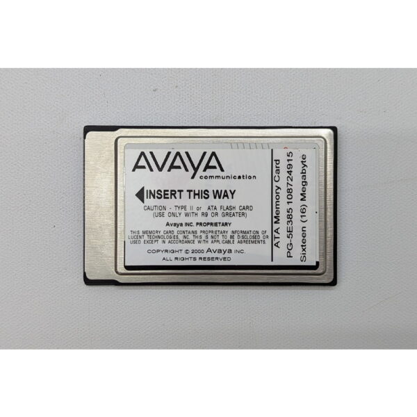 Карта памяти PG-5E385, 108724915, Avaya, 16 MB