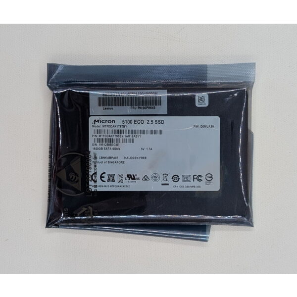 SSD диск 00PH642, 01kr185, MTFDDAK1T9TBY, MTFDDAK1T9TBY-1AR1ZABYY, Micron 5100 ECO, Lenovo, 1.92 Тб, SATA, 2.5"