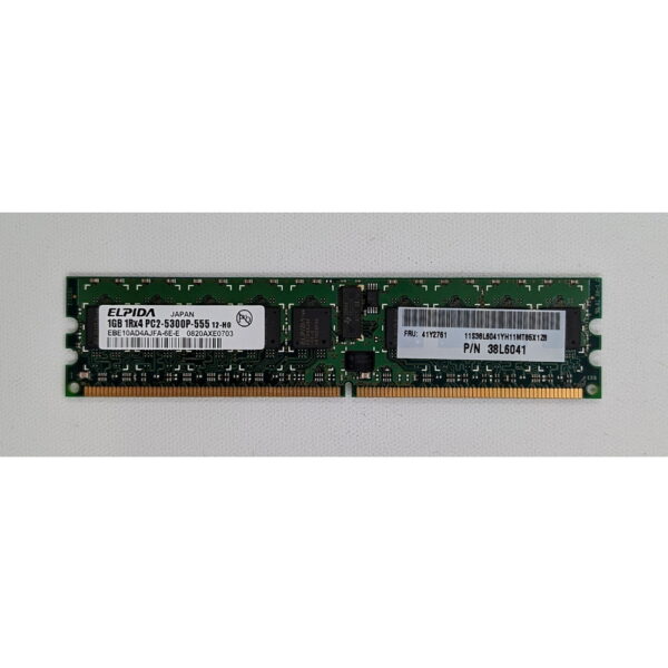Модуль памяти EBE10AD4AJFA-6E-E, 38L6041, 41Y2761, Elpida, IBM, DDR2, 1Gb, 5300P