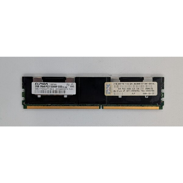 Модуль памяти EBE21FD4AJFT-6E-E, 39M5790, 39M5791, 38L5905, Elpida, DDR2, 2Gb, 5300