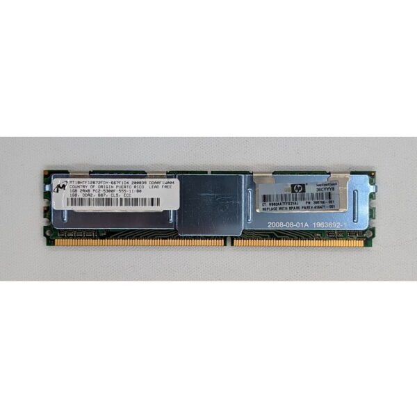Модуль памяти MT18HTF12872FDY-667, 398706-051, 416471-001, Micron, DDR2, 1Gb, 5300
