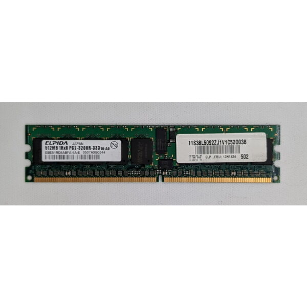 Модуль памяти EBE51RD8ABFA-4A-E, 13N1424, 38L5092, Elpida, IBM, DDR2, 512MB, 3200