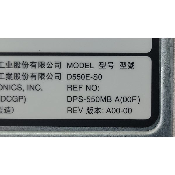 Блок питания D550E-S0, DPS-550MB, 0RYMG6, Delta Electronics, Dell PowerEdge R320, R420, 550W