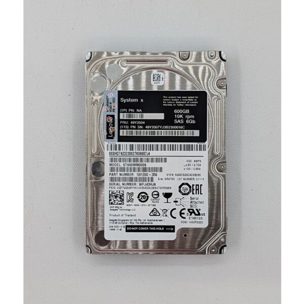 Жесткий диск 49Y2004, 49Y2007, ST600MM0009, IBM, Seagate, 600 Гб, SAS, 2.5