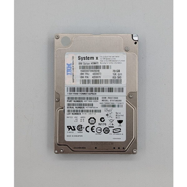 Жесткий диск ST973452SS, 42D0672, 42D0673, 42D0676, IBM, Seagate, 73 Гб, SAS, 2.5