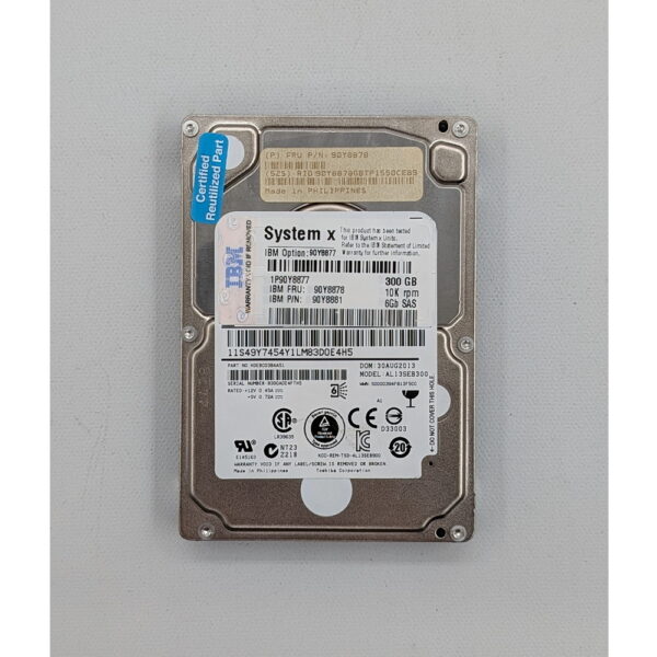 Жесткий диск AL13SEB300, 90Y8877, 90Y8878, 90Y8881, IBM, Toshiba, 300 Гб, SAS, 2.5