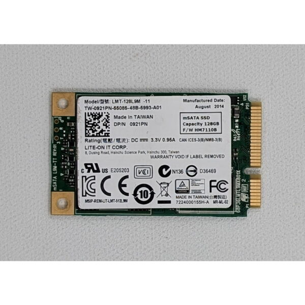 SSD диск 0921PN, LMT-128L9M-11, Lite-On, Dell, 128 Гб, mSATA