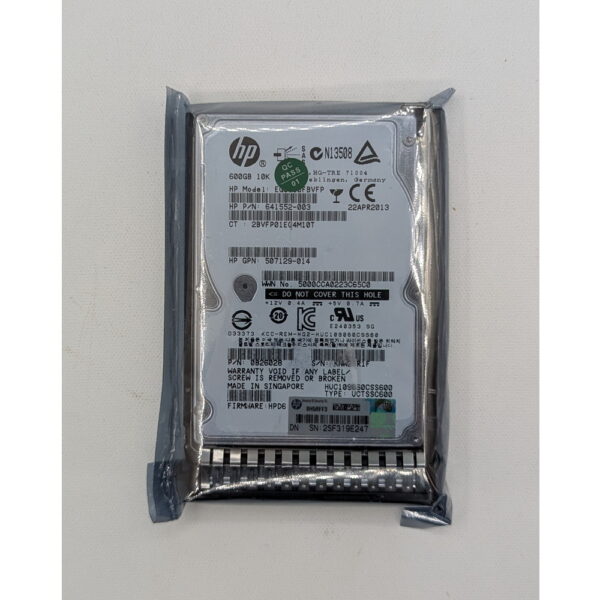 Жесткий диск HUC109060CSS600, EG0600FBVFP, 507129-014, 641552-003, Hitachi, HP, 600 Гб, SAS, 2.5
