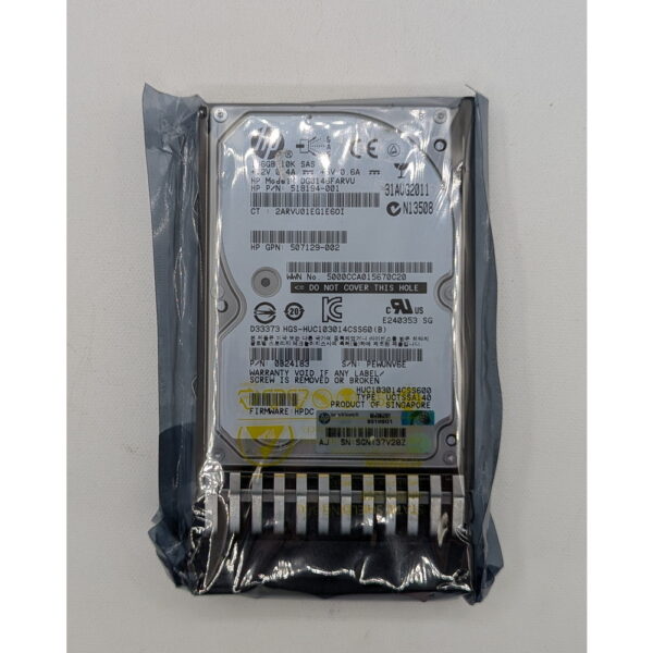 Жесткий диск HUC103014CSS600, DG0146FARVU, 518194-001, 507129-002, HP, 146 Гб, SAS, 2.5