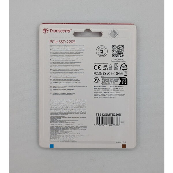 SSD диск TS512GMTE220S, Transcend, 512 Гб, PCIe, NVMe, M.2, 2280, Gen 3 x 4 — изображение 2