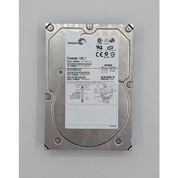 Жесткий диск ST373207LC, 9X3006-002, Seagate, 73.4 Гб, SCSI, 3.5