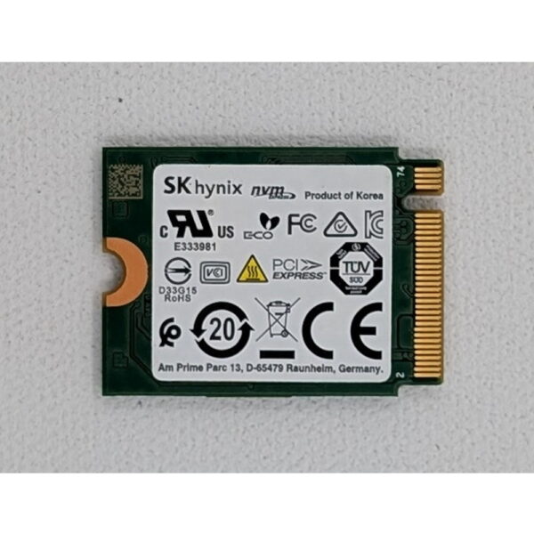 SSD диск 0496FF, HFM256GDGTNI, SK hynix, 256 Гб, PCIe, NVMe, M.2, 2230, Gen 3 x 4