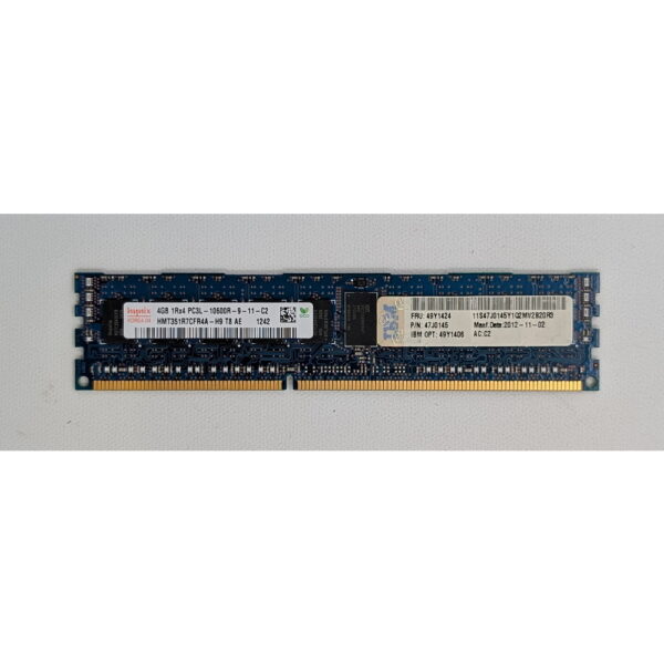 Модуль памяти HMT351R7CFR4A-H9, 49Y1424, 47J0145, 49Y1406, SK hynix, DDR3, 4Gb, 10600, REG, ECC