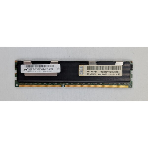 Модуль памяти MT72JSZS2G72PZ-1G1, 46C7489, 43X5071, Micron, DDR3, 16Gb, 8500, REG, ECC