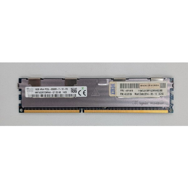 Модуль памяти HMT42GR7CMR4A-G7, 49Y1418, 47J0139, SK hynix, DDR3, 16Gb, 8500R, REG, ECC