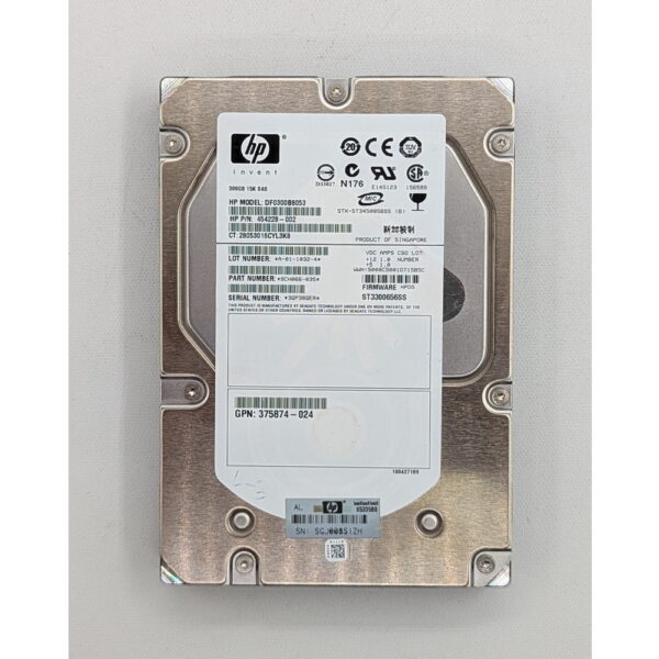 Жесткий диск ST3300656SS, DF0300B8053, 375874-024, 454228-002, HP, Seagate, 300 Гб, SAS, 3.5