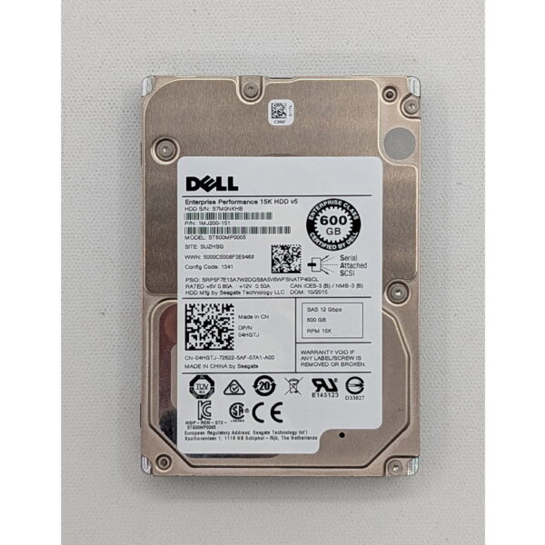 Жесткий диск ST600MP0005, 04HGTJ, Dell, Seagate, 600 Гб, SAS, 2.5