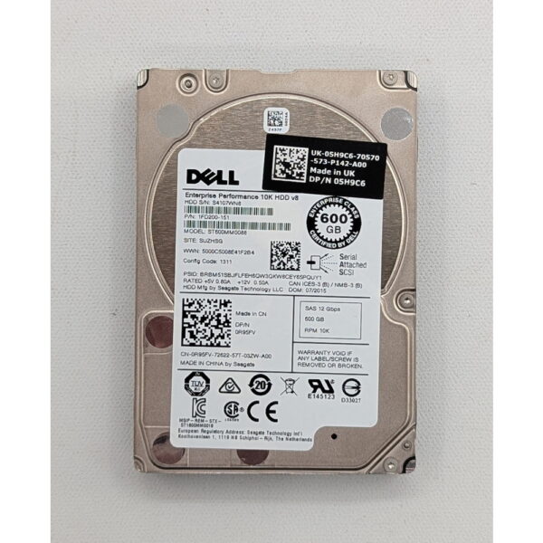 Жесткий диск ST600MM0088, 05H9C6, 0R95FV, Dell, Seagate, 600 Гб, SAS, 2.5