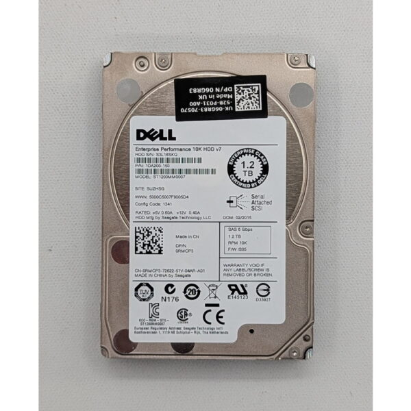 Жесткий диск ST1200MM0007, 0RMCP3, 06GR83, Dell, Seagate, 1.2 Тб, SAS, 2.5