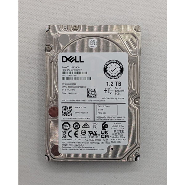 Жесткий диск ST1200MM0099, 0G2G54, Dell, Seagate, 1.2 Тб, SAS, 2.5