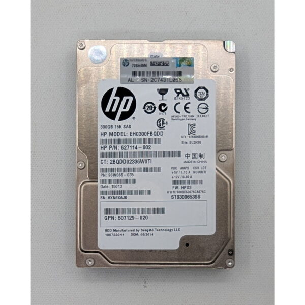 Жесткий диск ST9300653SS, 627114-002, 507129-020, EH0300FBQDD, 9SW066-035, Seagate, HP, 300 Гб, SAS, 2.5