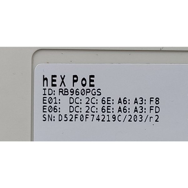 Роутер hEX PoE, RB960PGS, MikroTik, с блоком питания