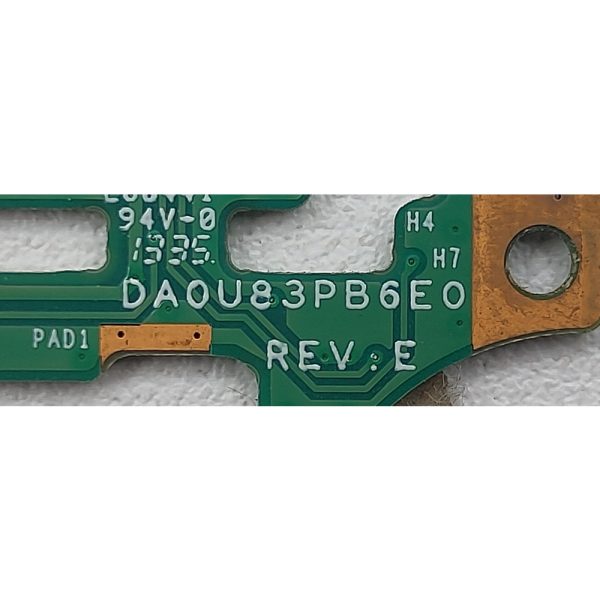 Плата кнопки включения DA0U83PB6E0, HP Pavilion 15-N, 15-F, 14-N