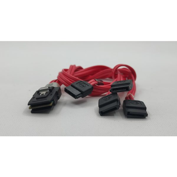 Кабель SFF-8087 to 3 x SATA 400мм, 1 x SATA, Molex, 300мм