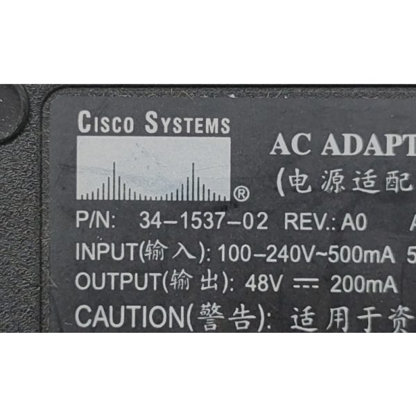 Блок питания 34-1537-02, ADP-10KB, Cisco 48V, 200mA