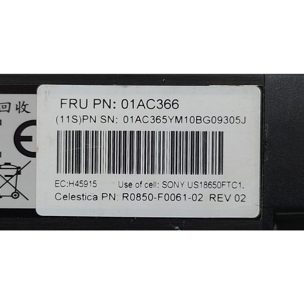 Батарея Raid контроллера 01AC366, 01AC365, R0850-F0061-02, SGD004, IBM Storwize V5000, V5010, V5020, V5030, 9.6v, 1050mAh, 10Wh, IBM