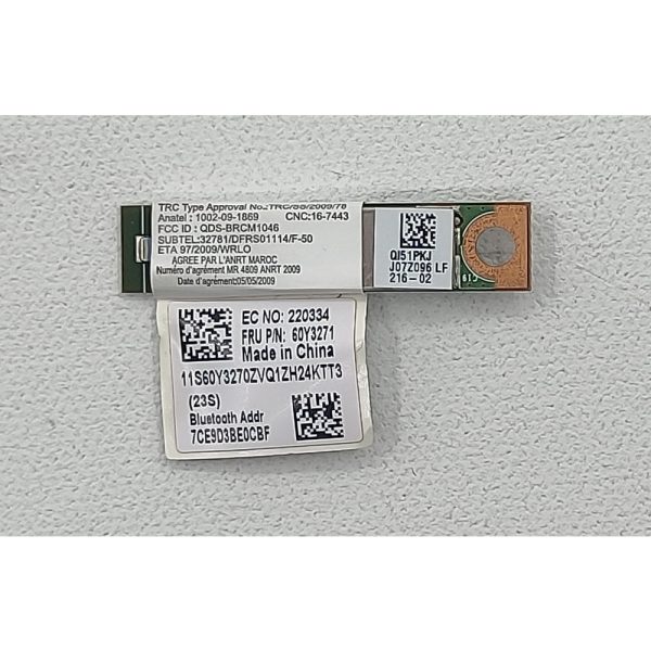 Модуль Bluetooth 60Y3271, 60Y3270, Broadcom, Lenovo Thinkpad X1, T420, T420i, X220, X220i, X220T, T420S, E420,T520, W520