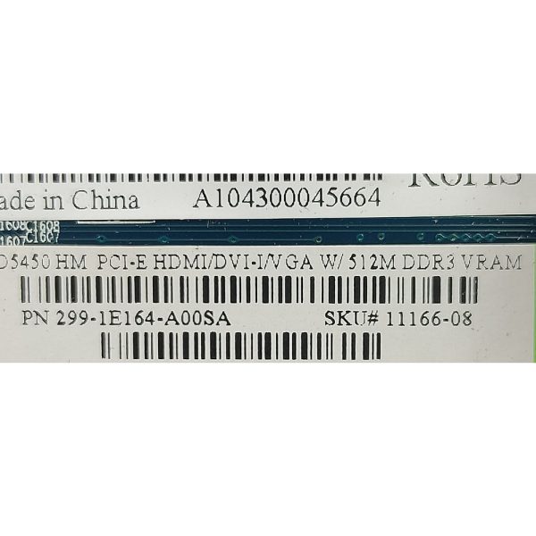 Видеокарта 11166-08, AMD Radeon HD 5450, AMD, 512 Мб, GDDR3