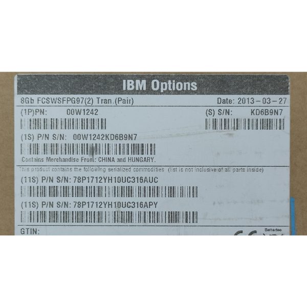Трансивер 00W1242, IBM, 8 Gb