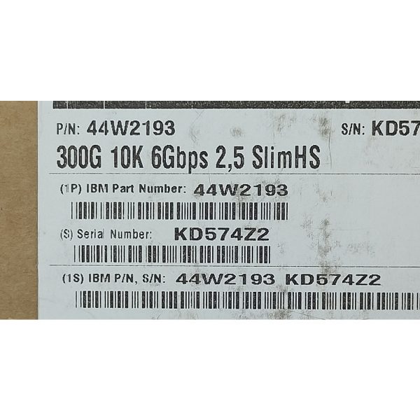 Жесткий диск 44W2193, IBM, 300 Гб, SAS, 2.5