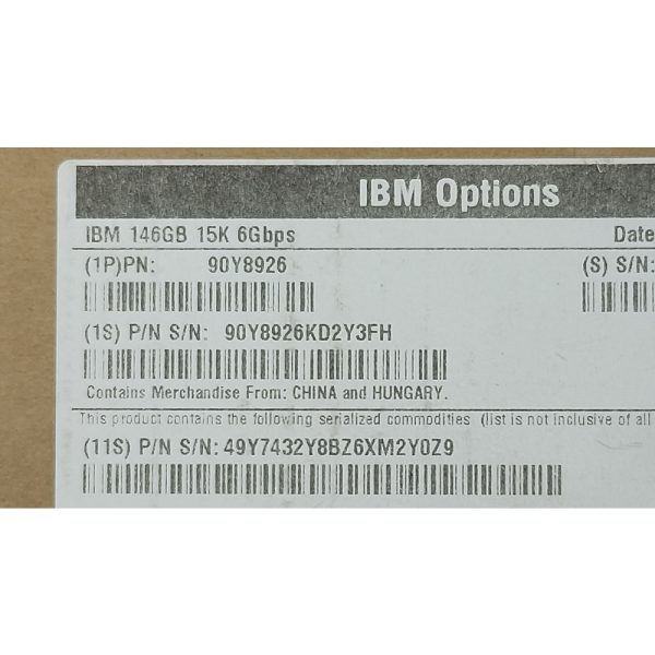 Жесткий диск 90Y8926, 49Y7432, IBM, 146 Гб, SAS, 2.5