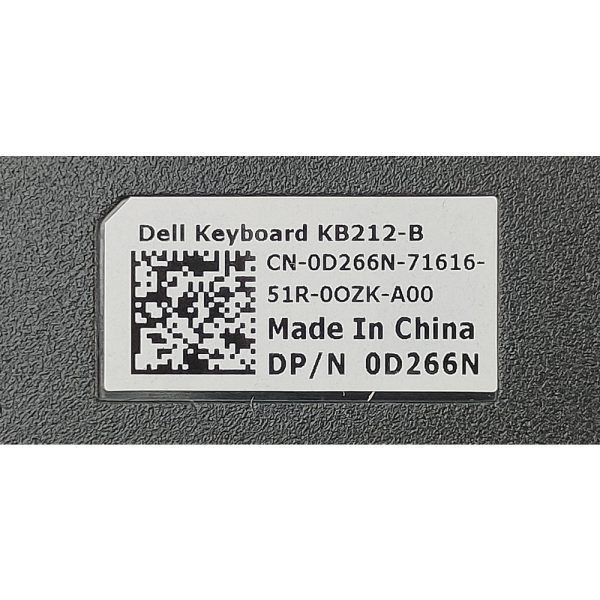 Клавиатура 0D266N, KB212-B, Dell, USB, Англо-Бельгийская расскладка
